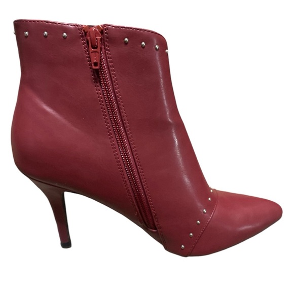 The Limited Ankle Heeled Boots & Booties Pointed Toe Silver Studded Beaded Sz 8 - Picture 9 of 15